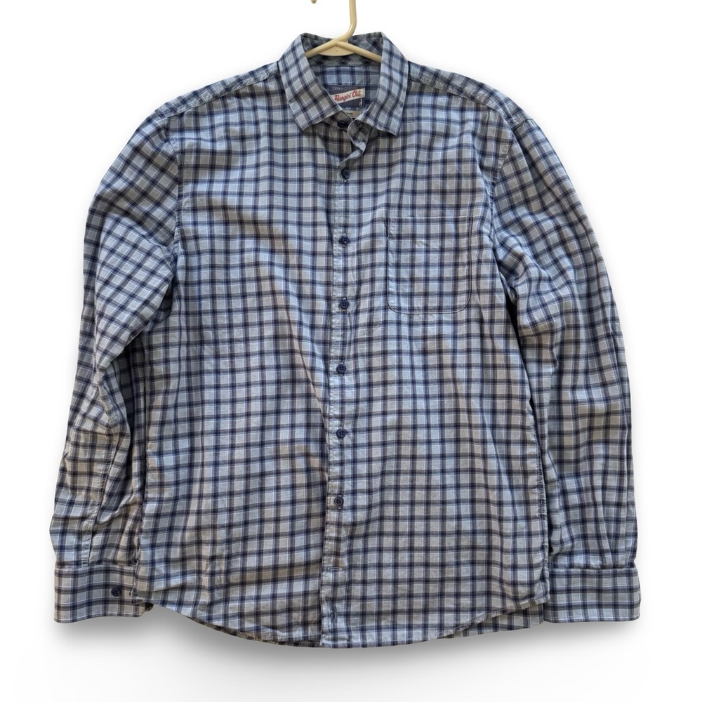 johnnie-O Blue Plaid Men's Shirt‎ size M